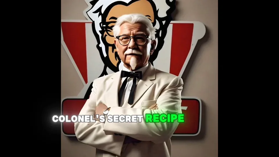 A man in a white suit against a red-and-white restaurant backdrop.
